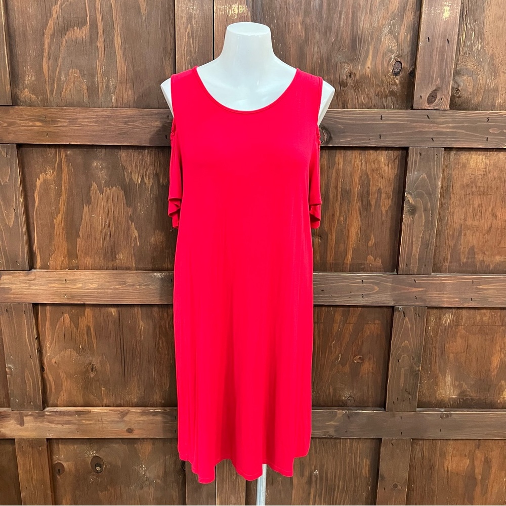 Elegant Red Midi Dress